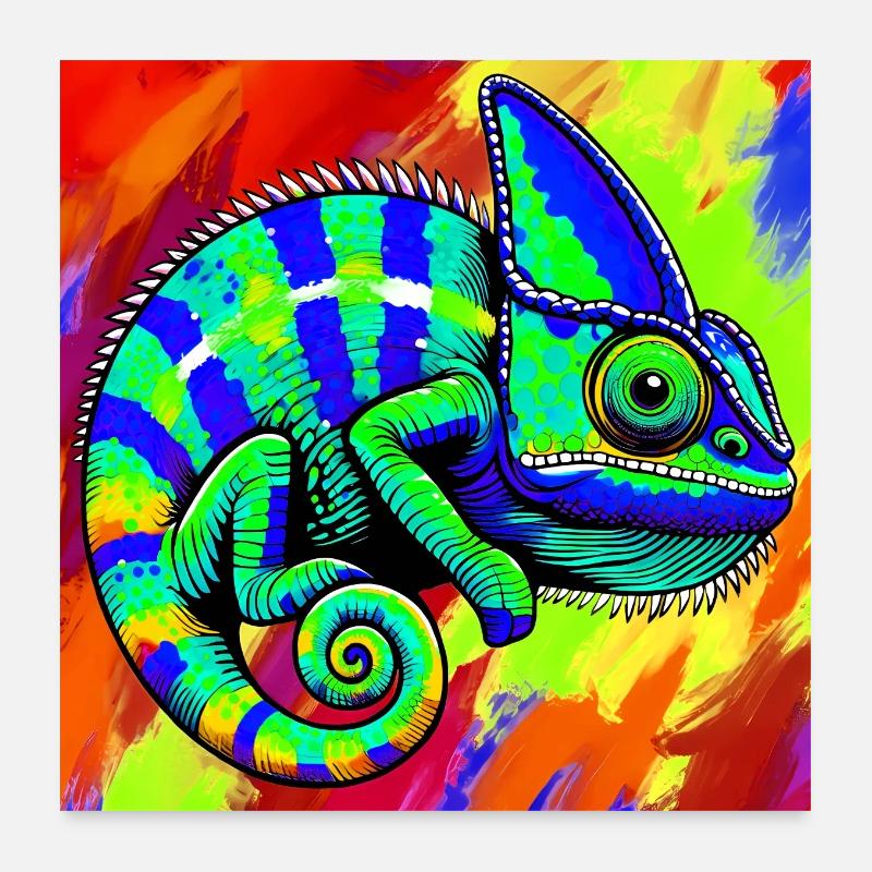 caméléon Poster 60 x 60 cm