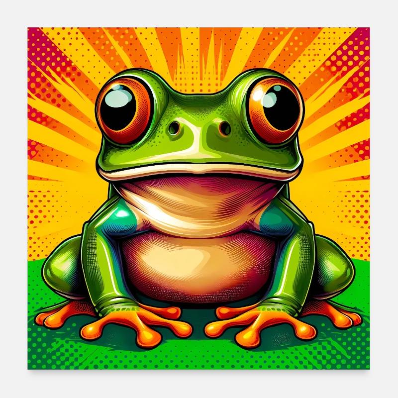 Frosch Poster 60x60 cm