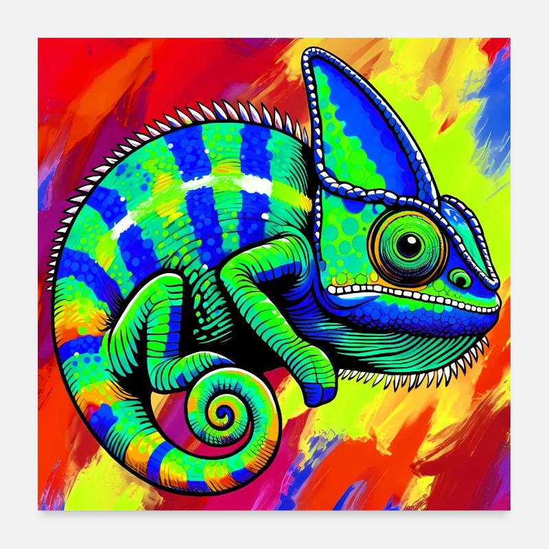 caméléon Poster 60 x 60 cm