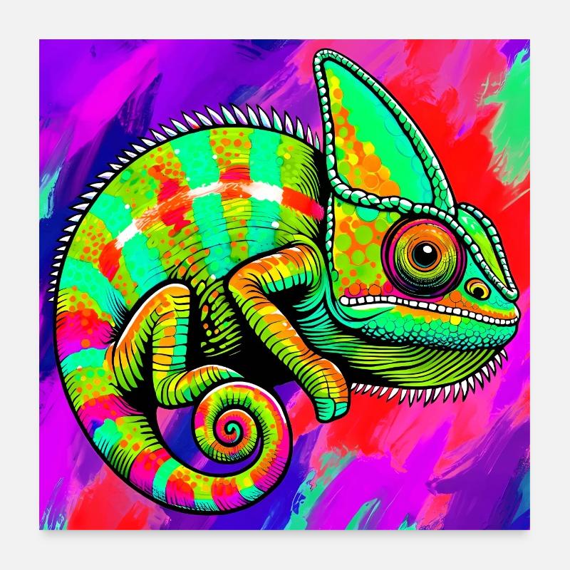 caméléon Poster 60 x 60 cm