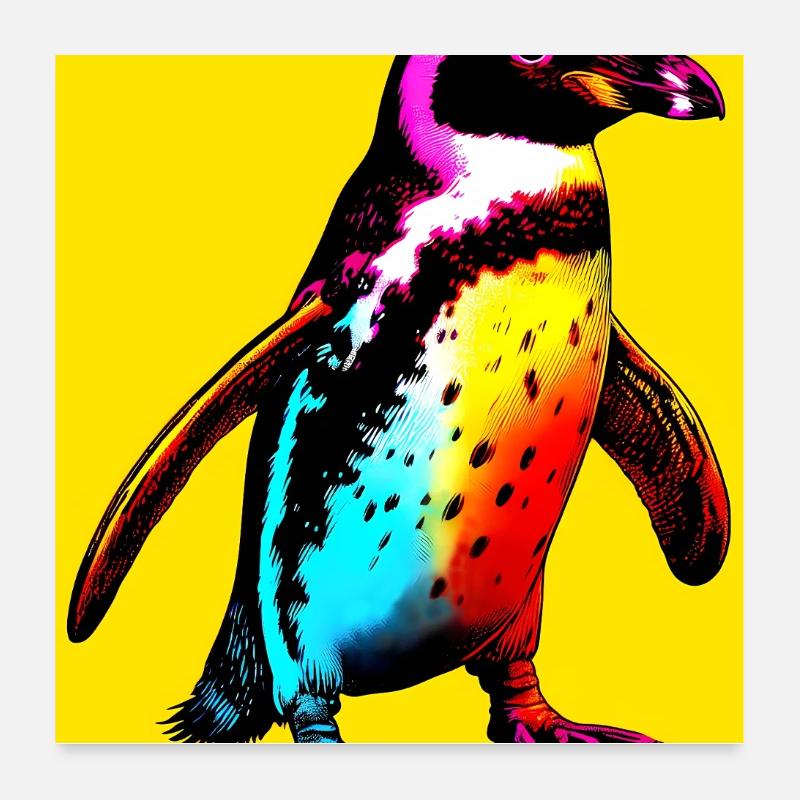 Pinguin Poster 60x60 cm