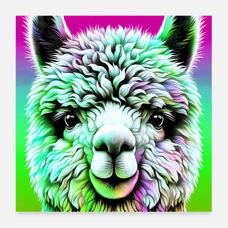 Alpaka Poster 60x60 cm