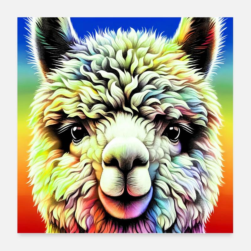 Alpaca Poster 24" x 24" (60x60 cm)