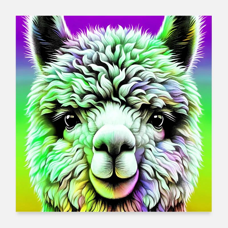 Alpaca Poster 24" x 24" (60x60 cm)