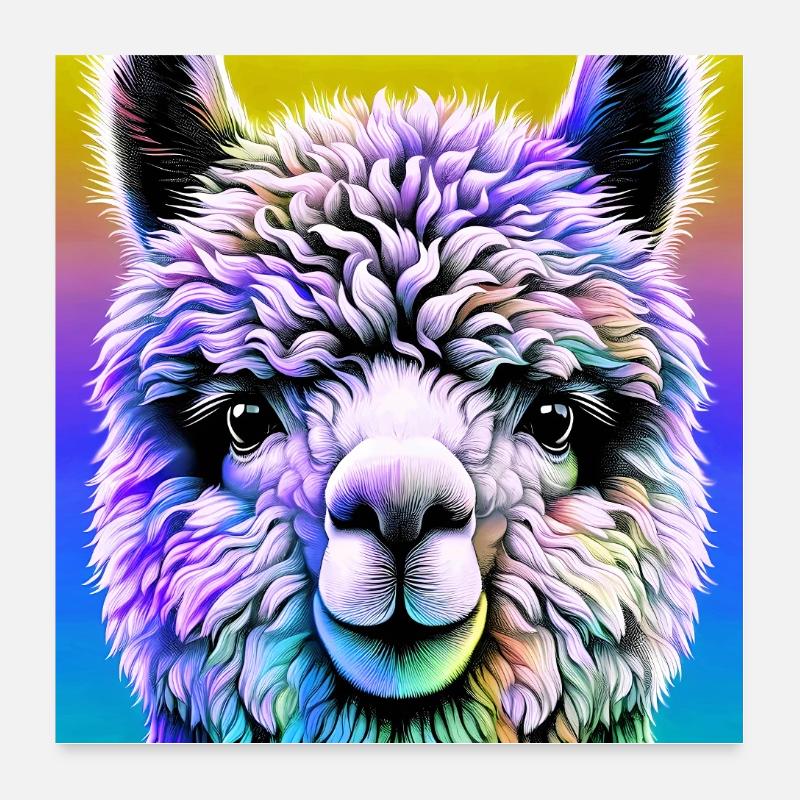 Alpaga Poster 60 x 60 cm