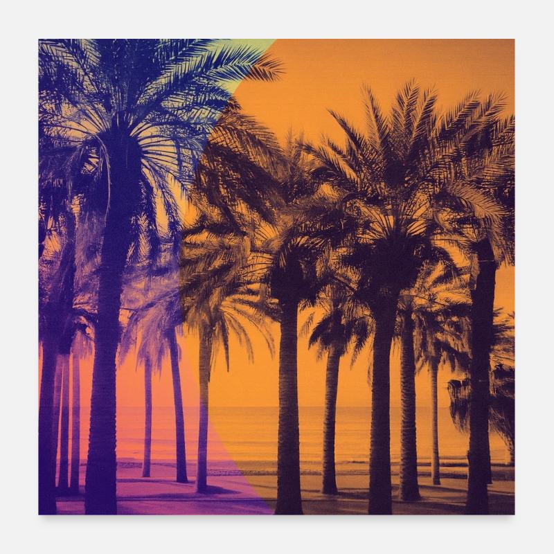 Sun, beach, calm and golden summer atmosphere Poster 24" x 24" (60x60 cm)