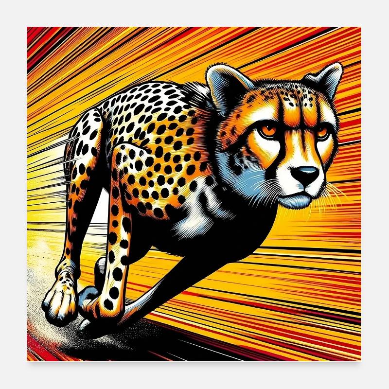 guépard Poster 60 x 60 cm