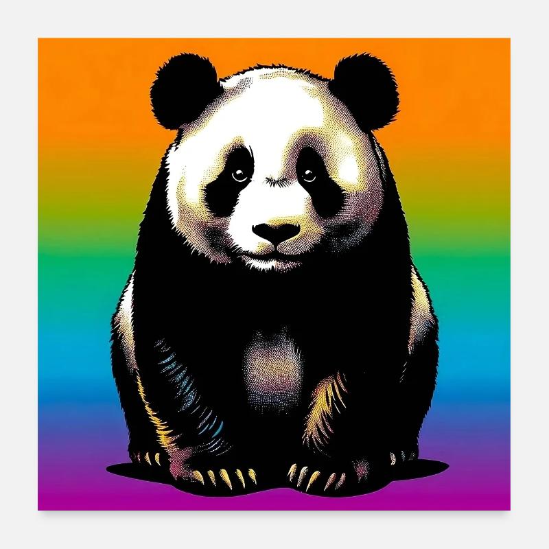 panda Poster 60 x 60 cm