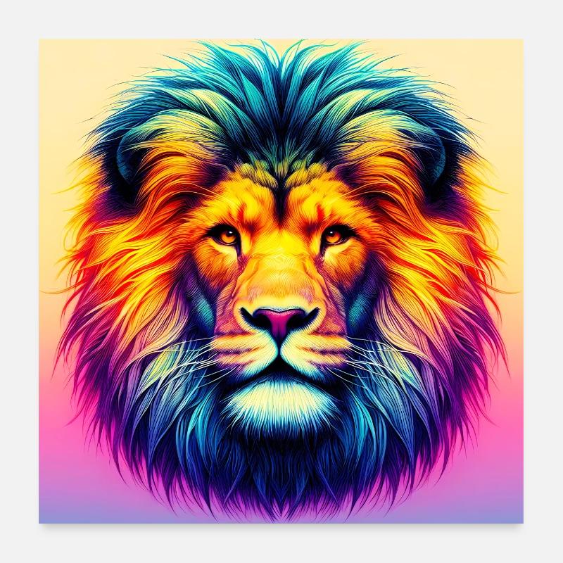 Löwe Poster 60x60 cm