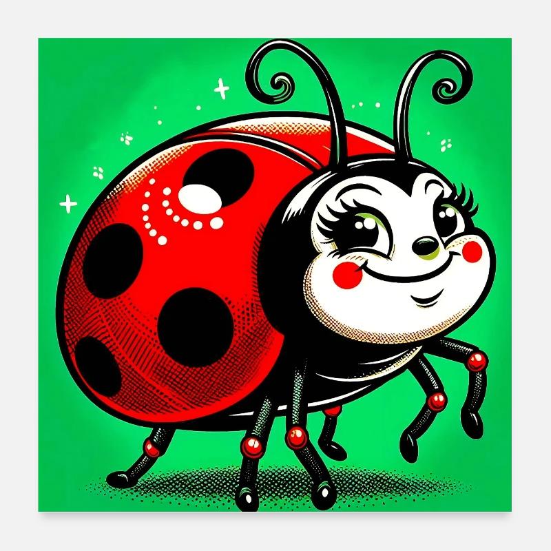 ladybird Poster 24" x 24" (60x60 cm)
