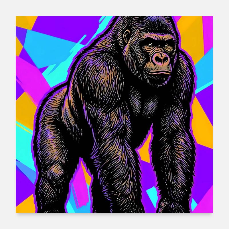 gorille Poster 60 x 60 cm