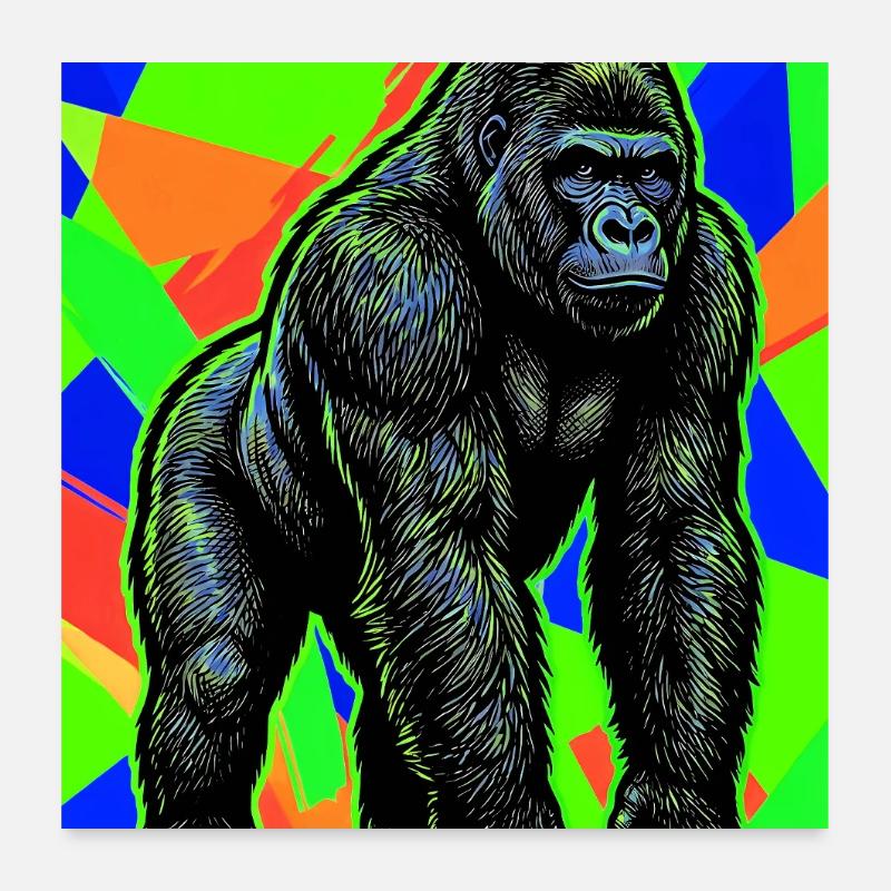 gorille Poster 60 x 60 cm
