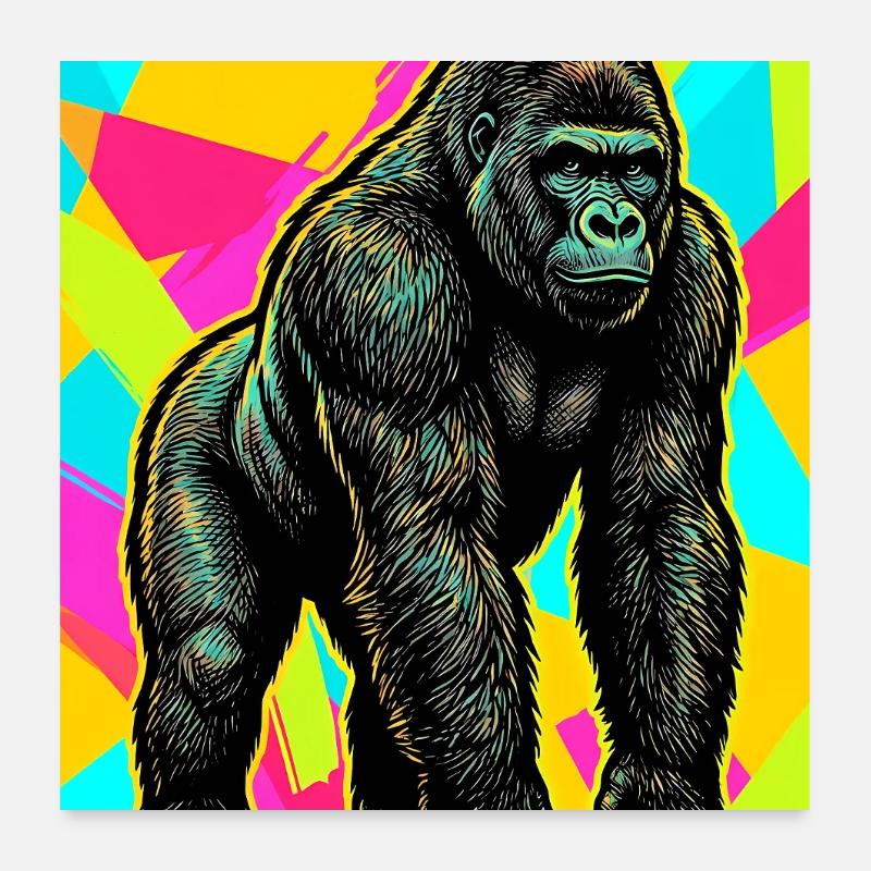 gorille Poster 60 x 60 cm