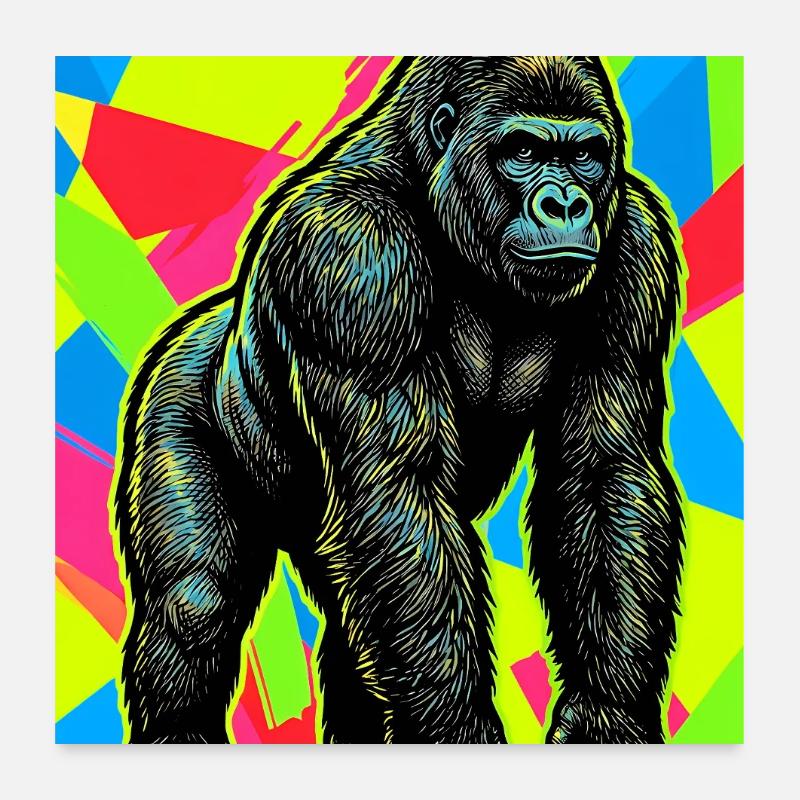 gorille Poster 60 x 60 cm