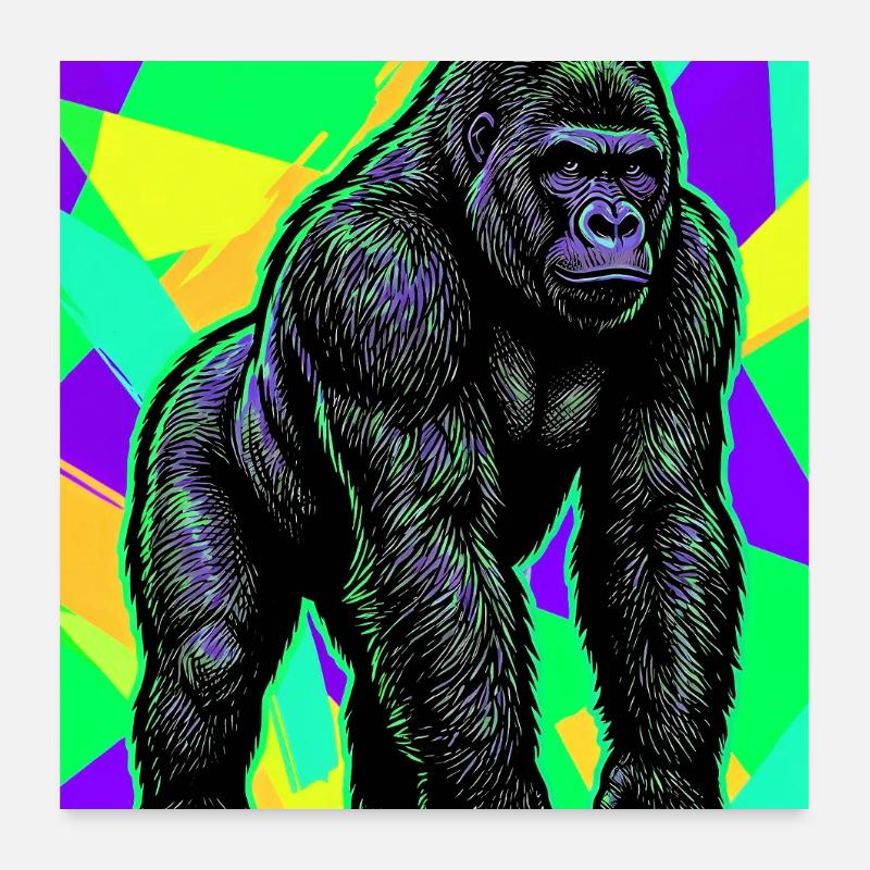 gorille Poster 60 x 60 cm