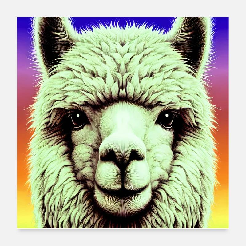Alpaka Poster 60x60 cm