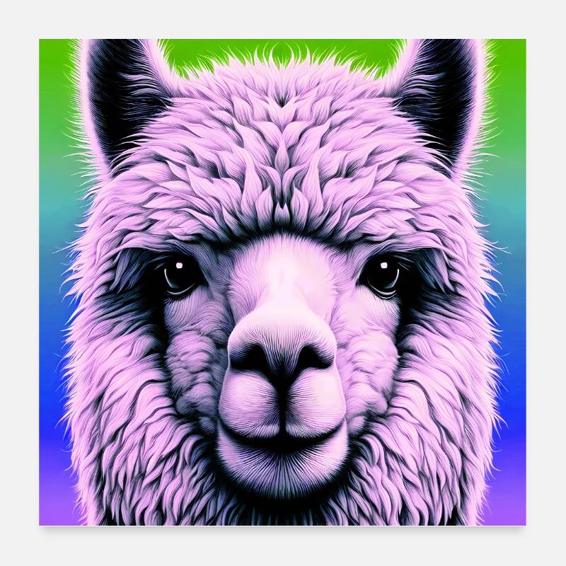Alpaka Poster 60x60 cm