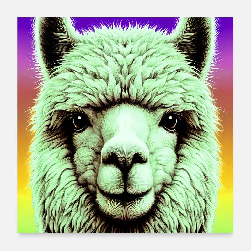 Alpaga Poster 60 x 60 cm