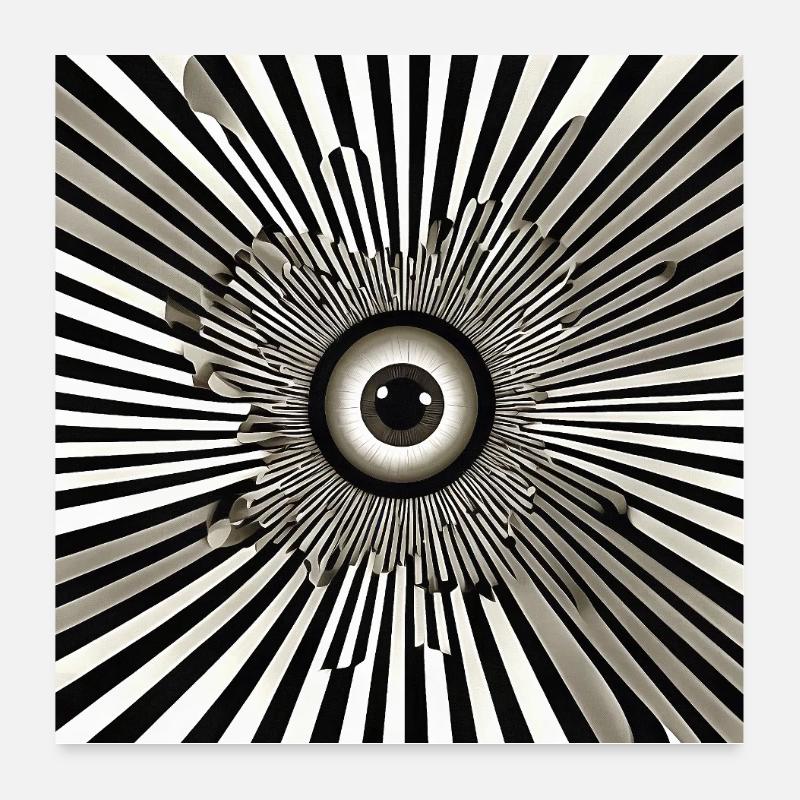 L’œil dans une mer de raies Poster 60 x 60 cm