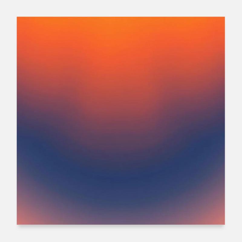 Midnight Ember Gradient Poster 24" x 24" (60x60 cm)