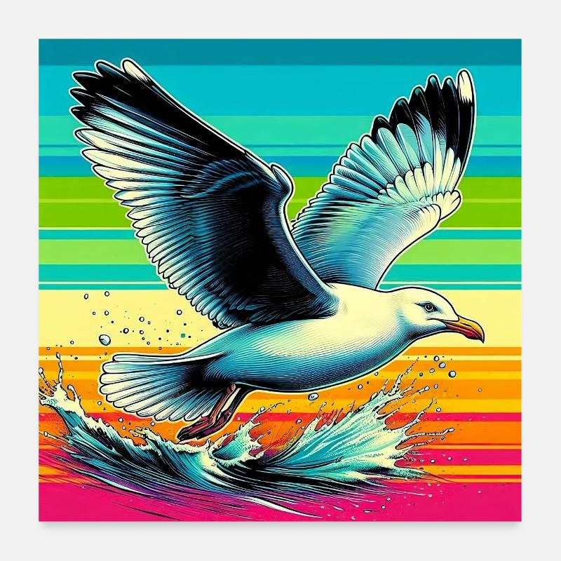 mouette Poster 60 x 60 cm