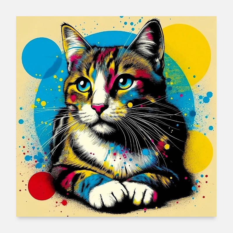 Katze Poster 60x60 cm