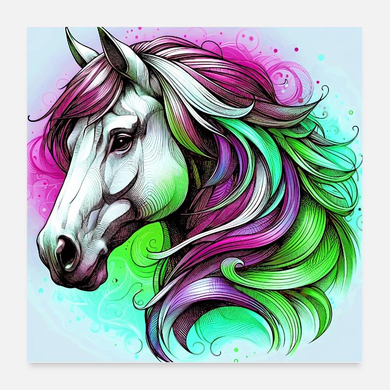 cheval Poster 60 x 60 cm