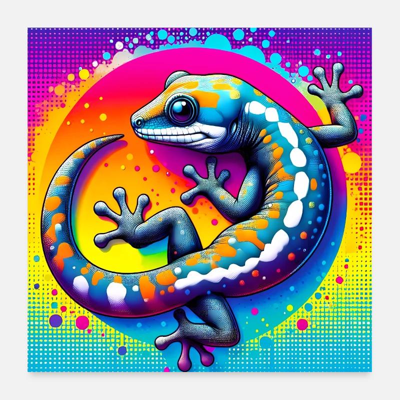 Gecko Poster 60x60 cm