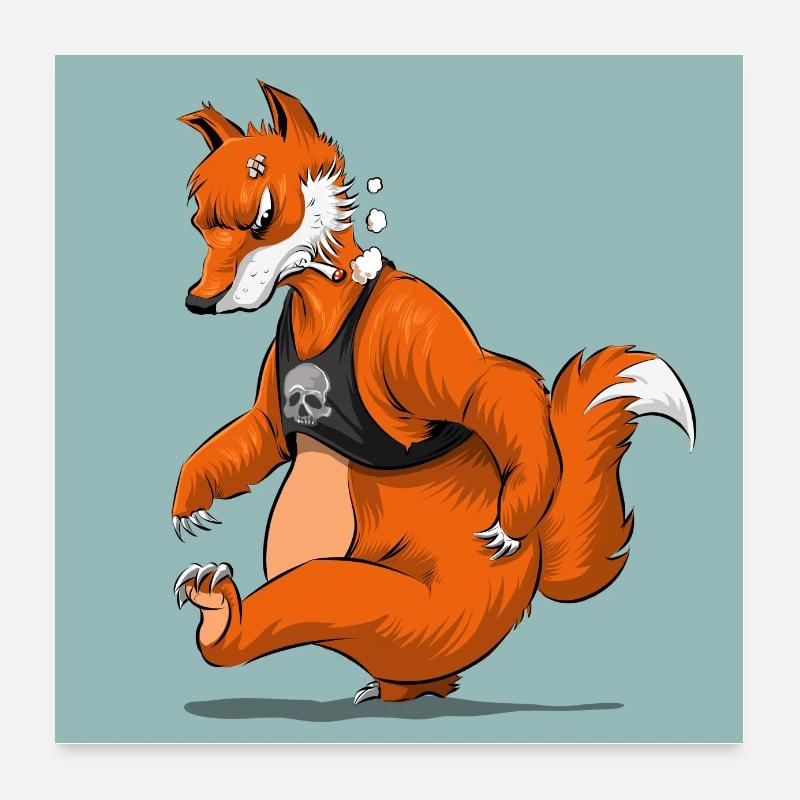 Naughty fox Poster 24" x 24" (60x60 cm)