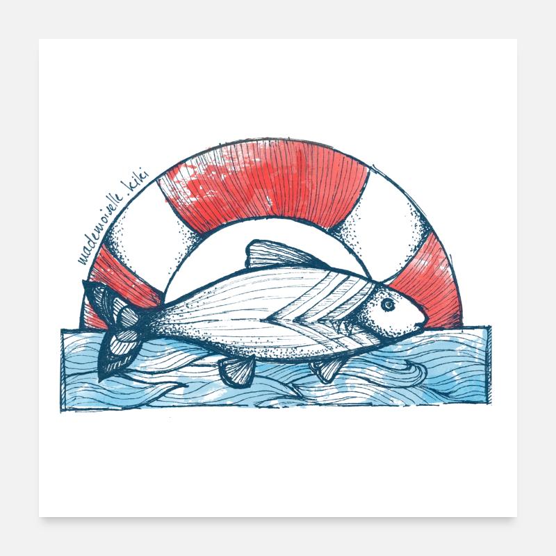 Big fish Poster 24" x 24" (60x60 cm)