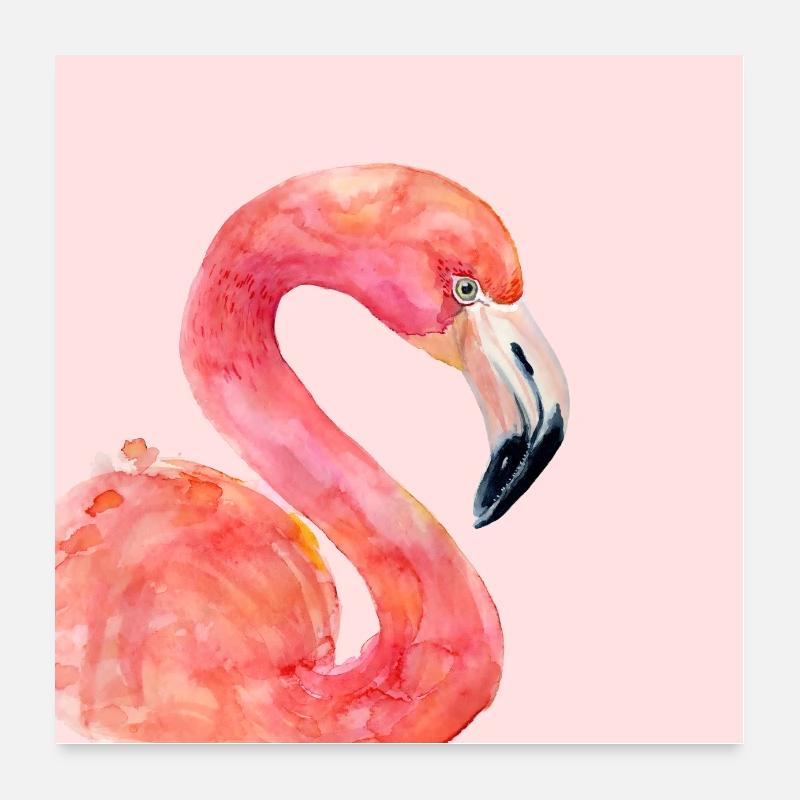 Flamingo Poster 60 x 60 cm