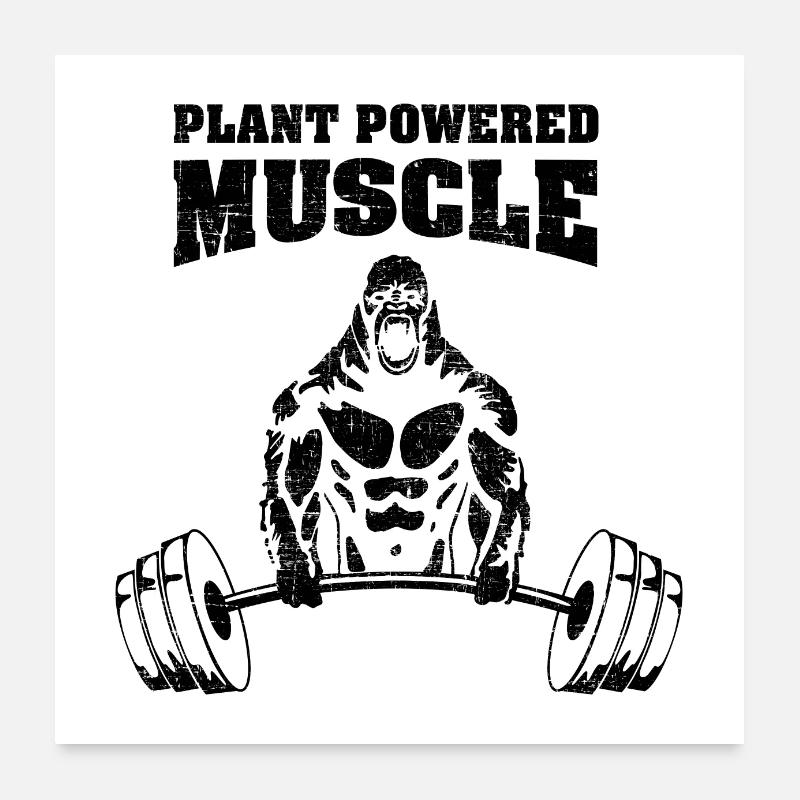 Plant Powered Muscles Poster 24" x 24" (60x60 cm)
