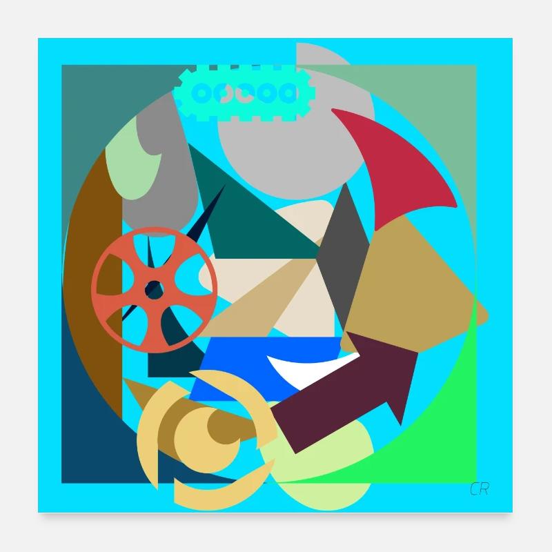 Grafikkunst 🎨 Poster 60x60 cm
