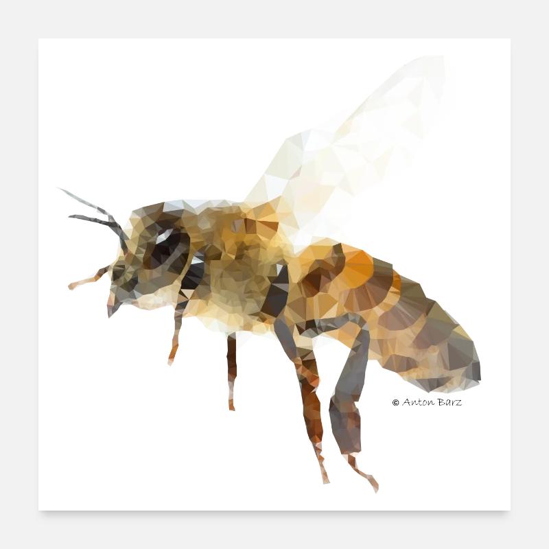 Bee Poster 24" x 24" (60x60 cm)