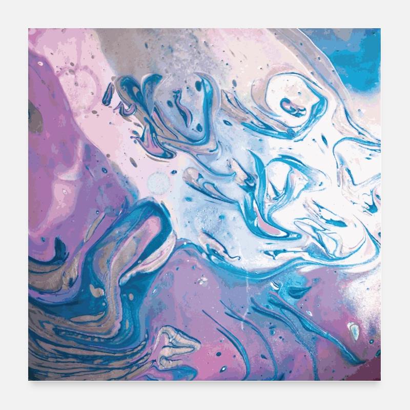 Abstract Space - Poster 60x60 cm - Weiß