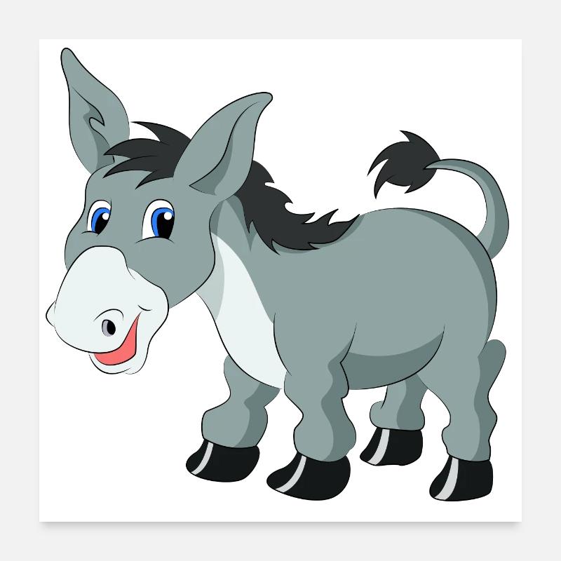 Esel Poster 60x60 cm