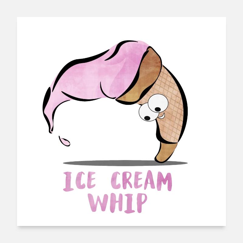 Fouet à la crème glacée Poster 60 x 60 cm