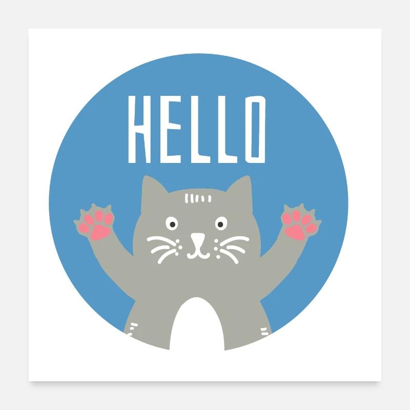 Britsch Shorthair Perser Siam Katze Geschenk Poster 60x60 cm