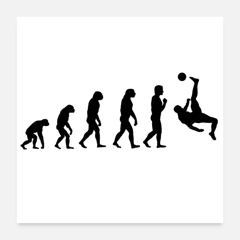 Football Evolution Gift Idea Poster 24" x 24" (60x60 cm)