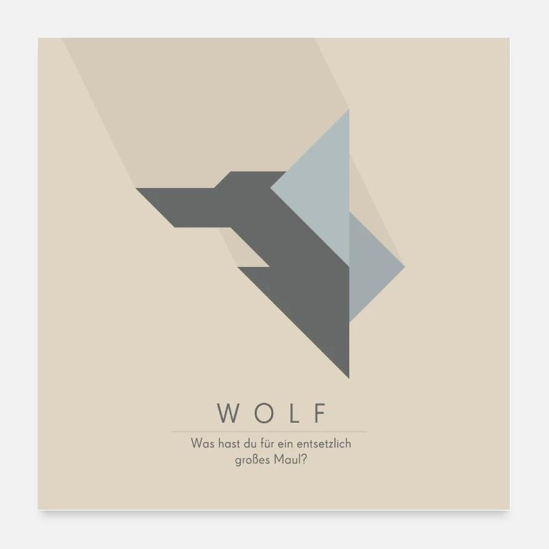 Rotkäppchen und der Wolf Poster 60x60 cm