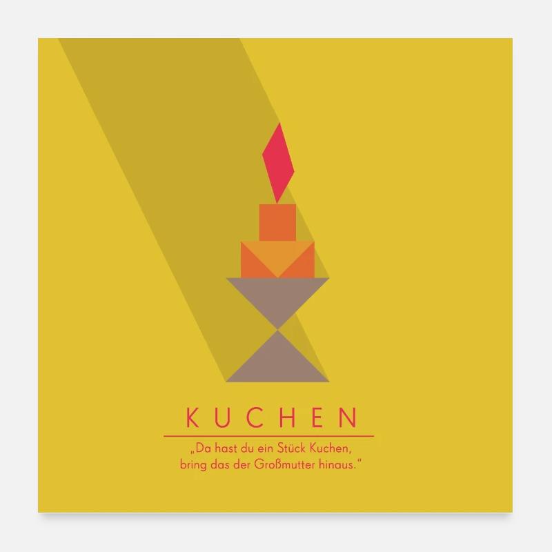 Es war einmal ... Rotkäppchen - Poster 60x60 cm - Weiß