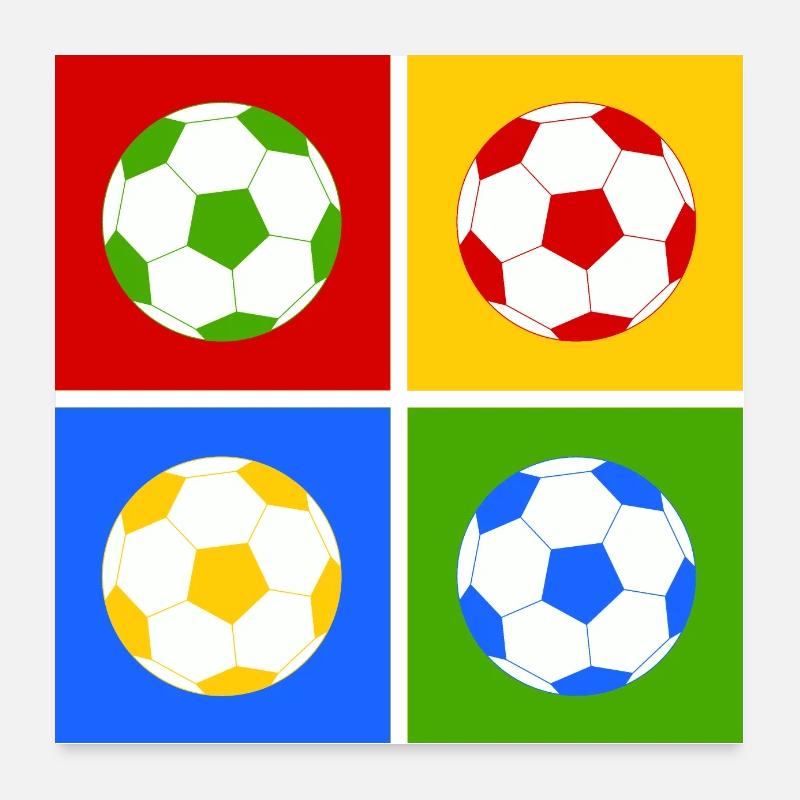 Fußball Pop-Art Poster 60x60 cm
