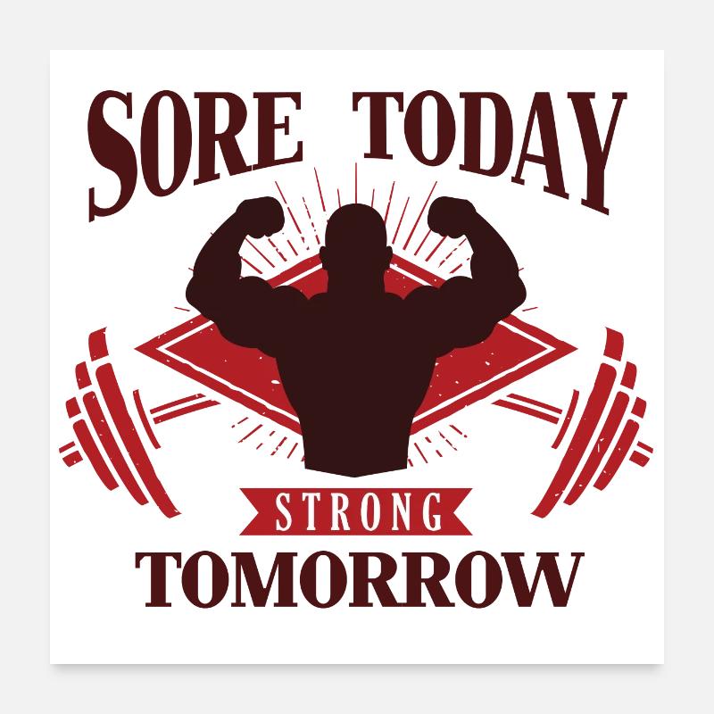 Motivation physique Poster 60 x 60 cm