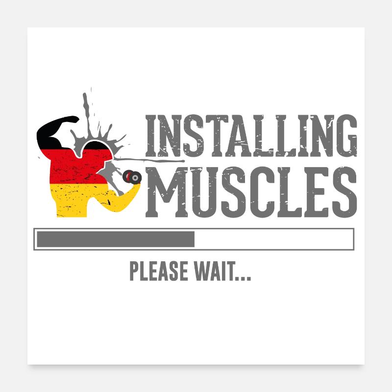 Fitness muscles Poster 24" x 24" (60x60 cm)