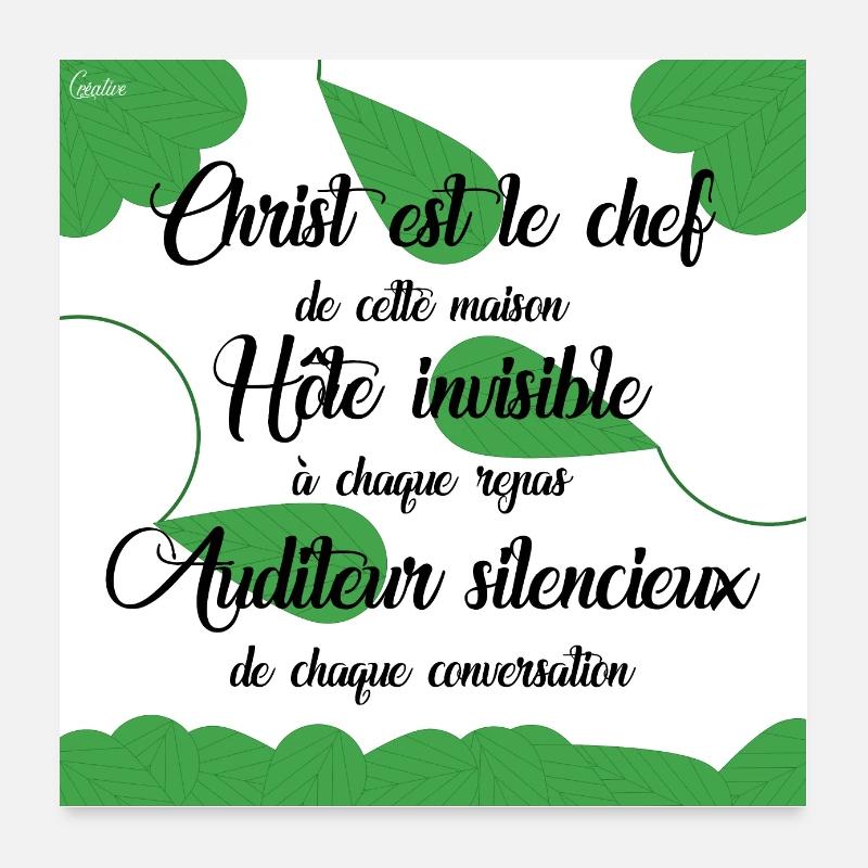 Christ est le chef de cette maison Poster 60 x 60 cm