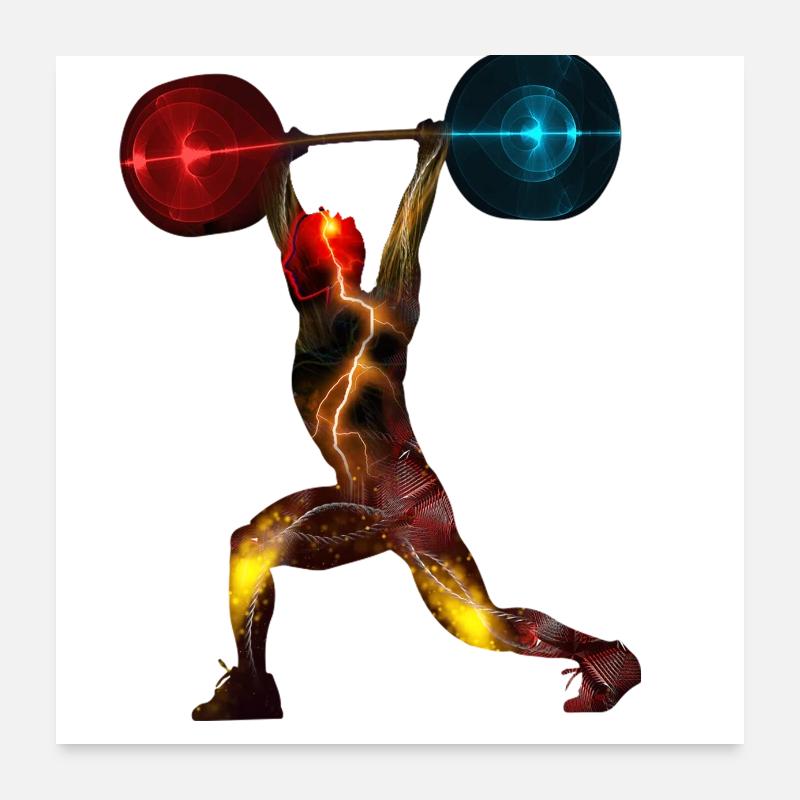 weightlifting Poster 60x60 cm