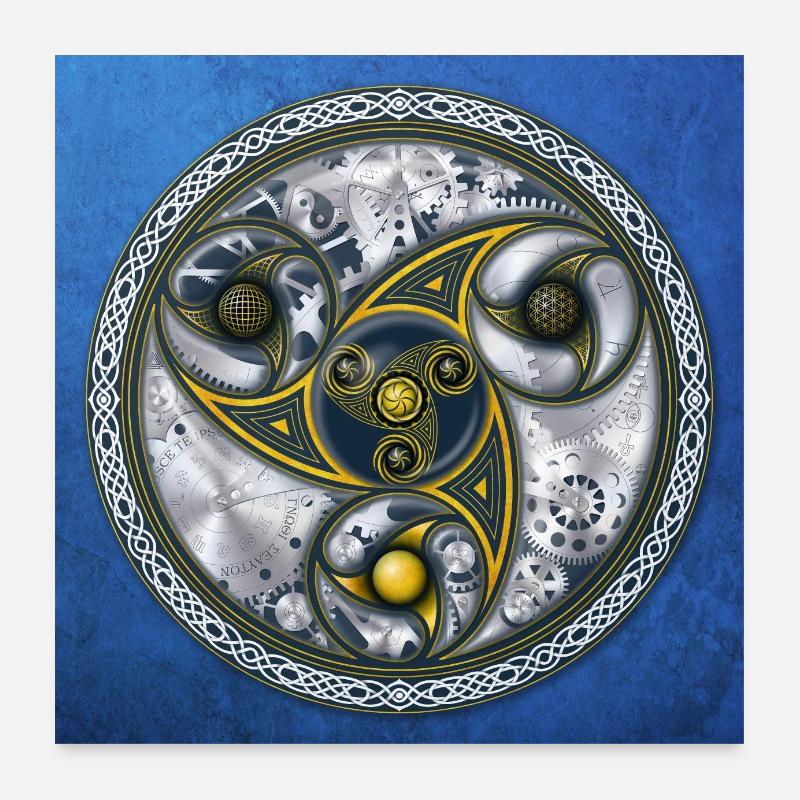 Machine de voyage de conscience - Poster 60 x 60 cm - blanc