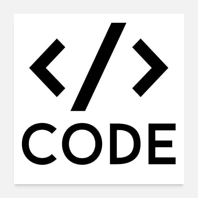 CODE Poster 60x60 cm