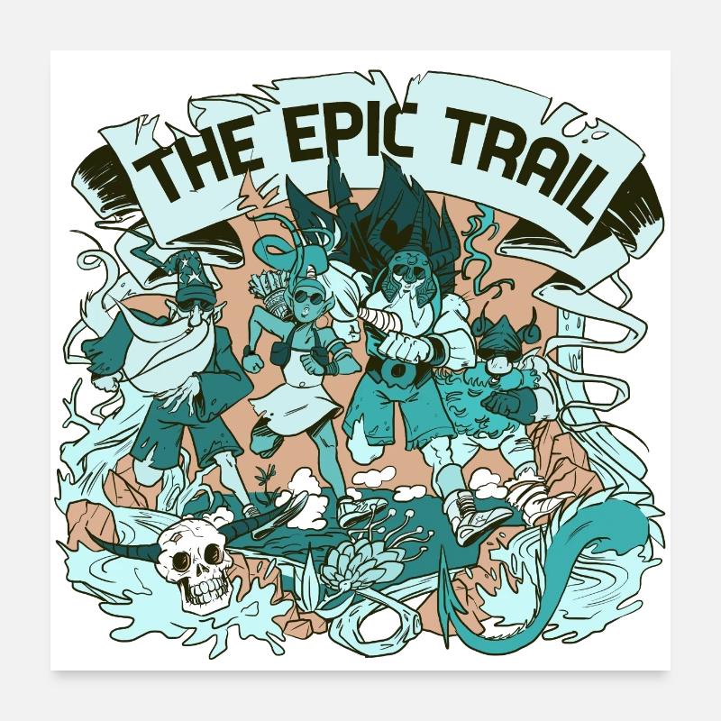 Der epische Weg Poster 60x60 cm