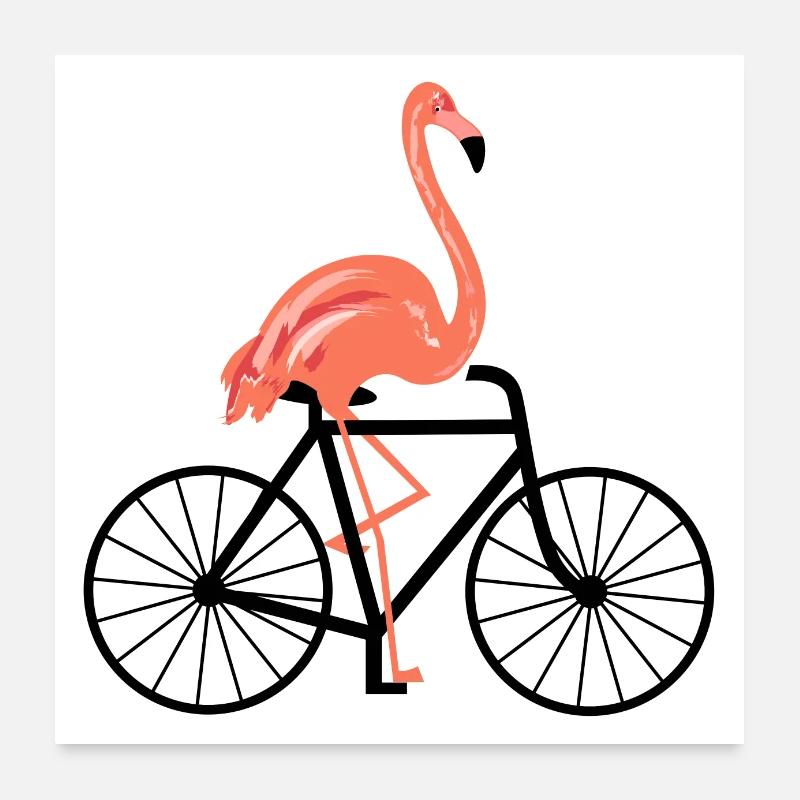 Flamant (Affiche) Poster 60 x 60 cm